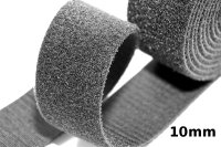 Klettband Back to Back H+F 10mm | SCHWARZ